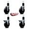 Service Caster 5'' Soft Rubber Wheel Swivel 1-3/4'' Expanding Stem Caster Set 2 Brakes, 4PK SCC-EX20S514-SRS-2-PLB-2-134 - alternate 5